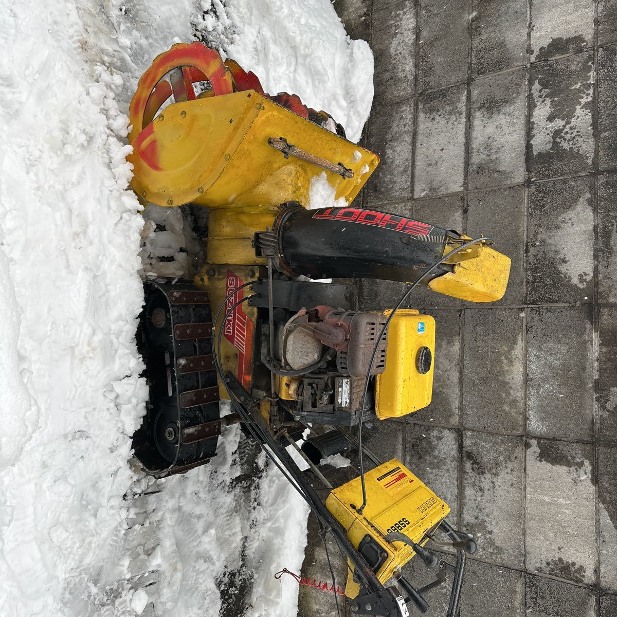 札幌発☆ジャンク スズキ スノーシュート SS980ES 除雪機 部品取り 