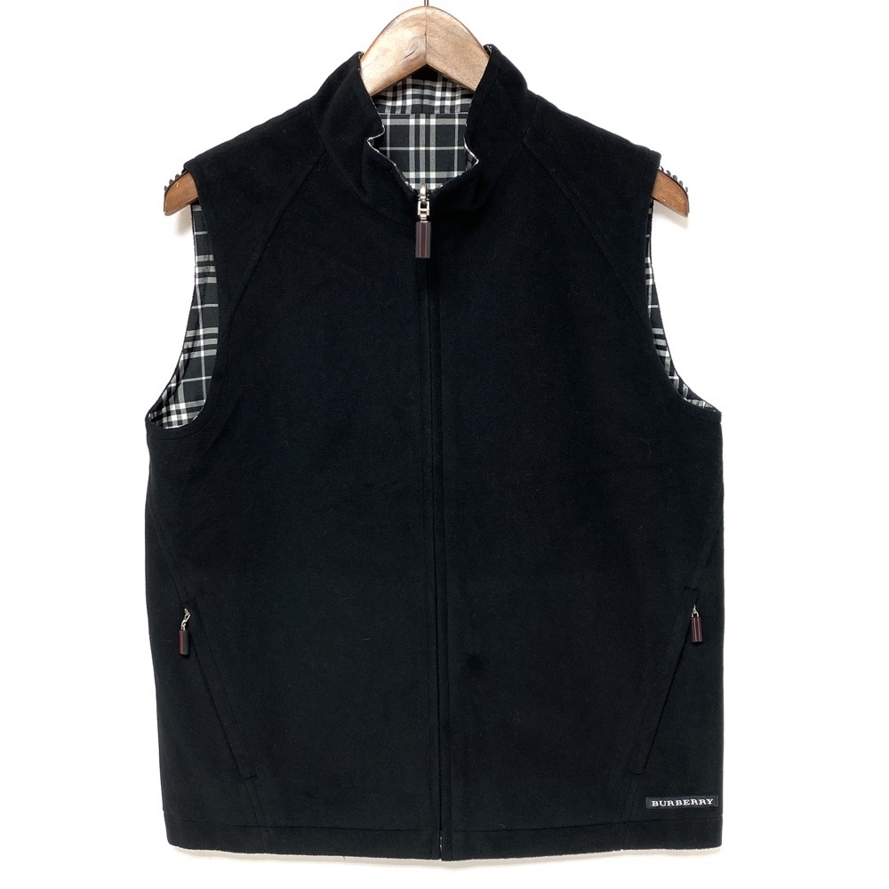 良好◇BURBERRY GOLF バーバリーゴルフ リバーシブルベスト M
