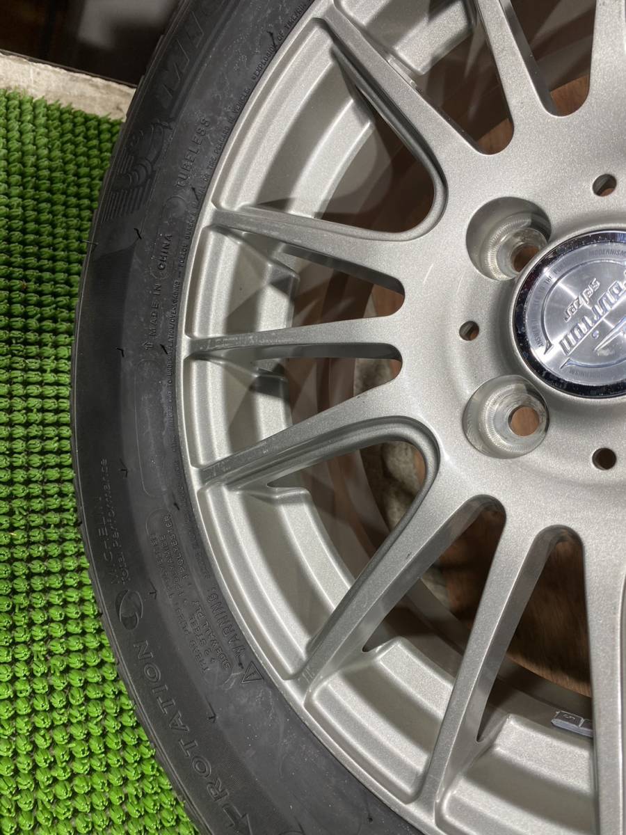 185/65R15 MICHELIN【2018年】(社外アルミホイール) 15X5，5J ET42 4H/100 4本セット！ | Michelin 185／65R15（ホイール穴数5）（サマータイヤ・ホイール BSW Discount 日本