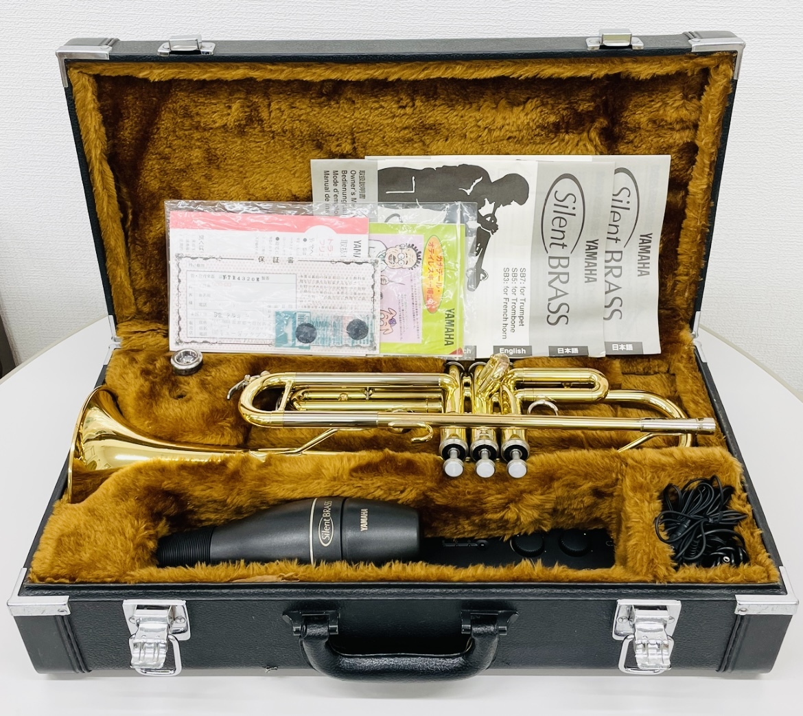 トランペット ヤマハ ytr2321 silent brass ケース付 YAMAHA YTR4320E Silent Brass ヤマハ トランペット ハードケース付