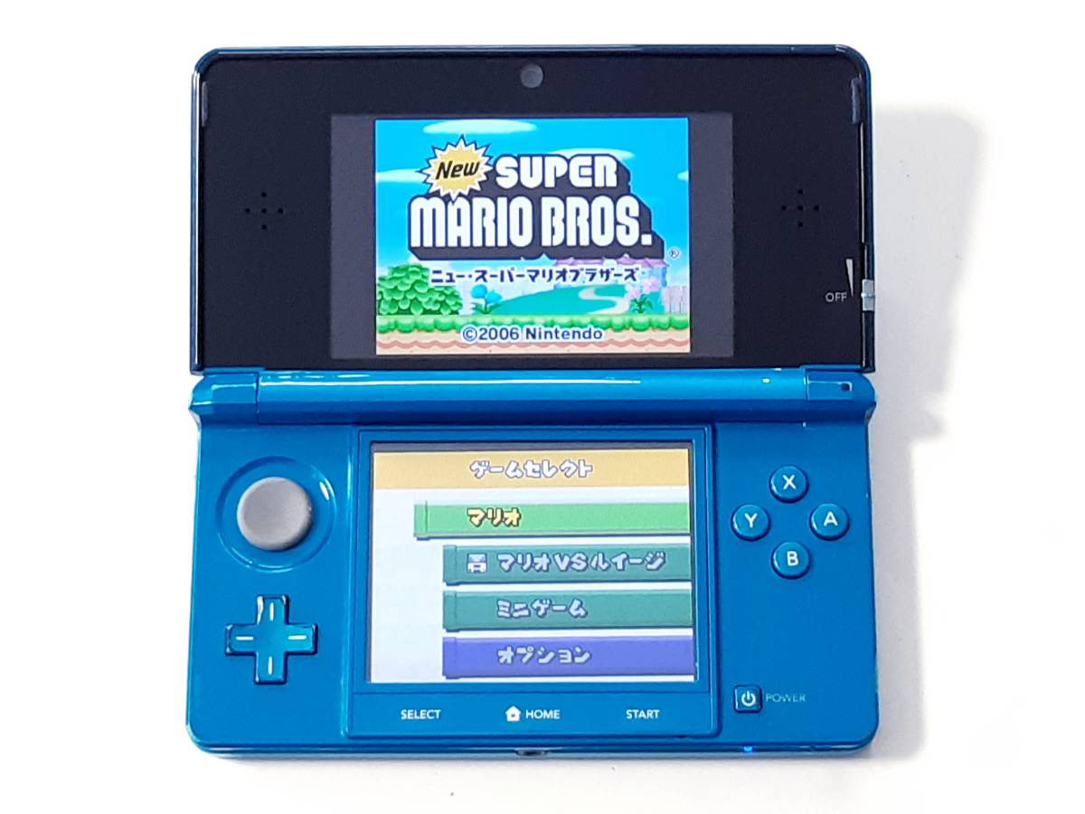 動作確認済み】《即決有り》Nintendo 任天堂 3DSアクアブルー本体