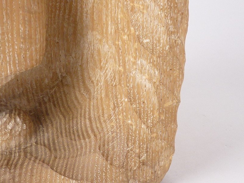 都屋 9 彫刻家 石本暁海作 木彫り 置物 共箱 高さ 約31cm 幅 約14cm×約