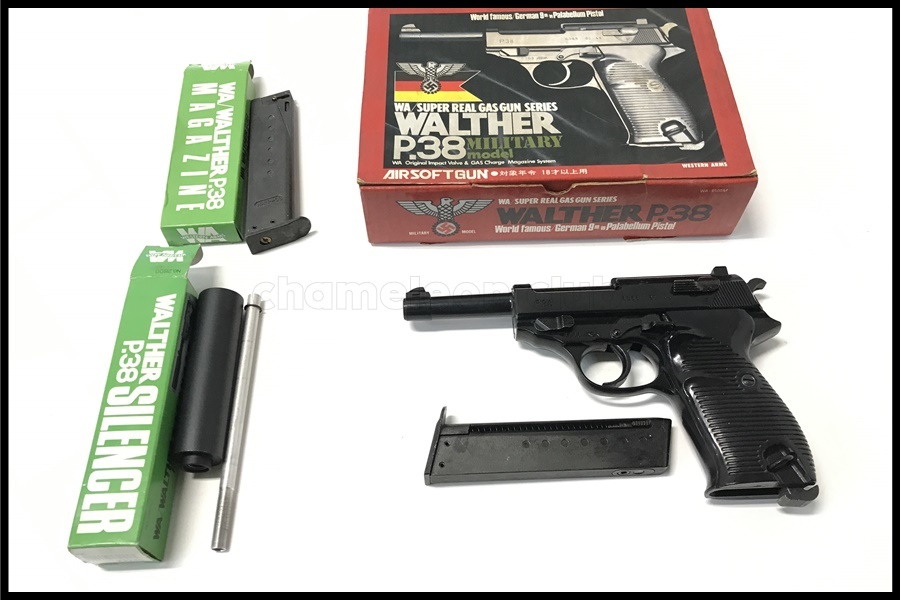 ウエスタンアームズ 東京)WA ワルサーP38ミリタリー固定スライド