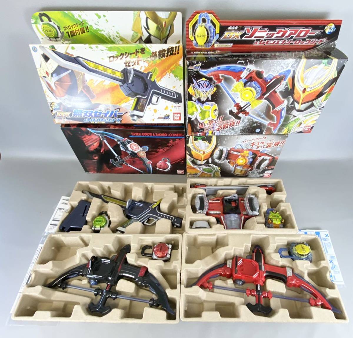 仮面ライダー鎧武 DX玩具セット ② 仮面ライダー 鎧武 ガイム おもちゃ 4点 DX 無双セイバー ゲネシス