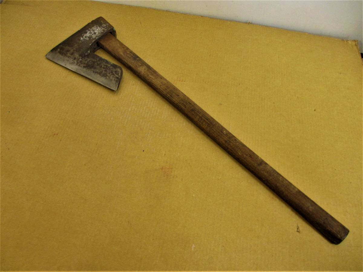 斧 おの 在銘 全長 約74.5cm 薪割り 大工道具 古道具 薪割り 手斧 |