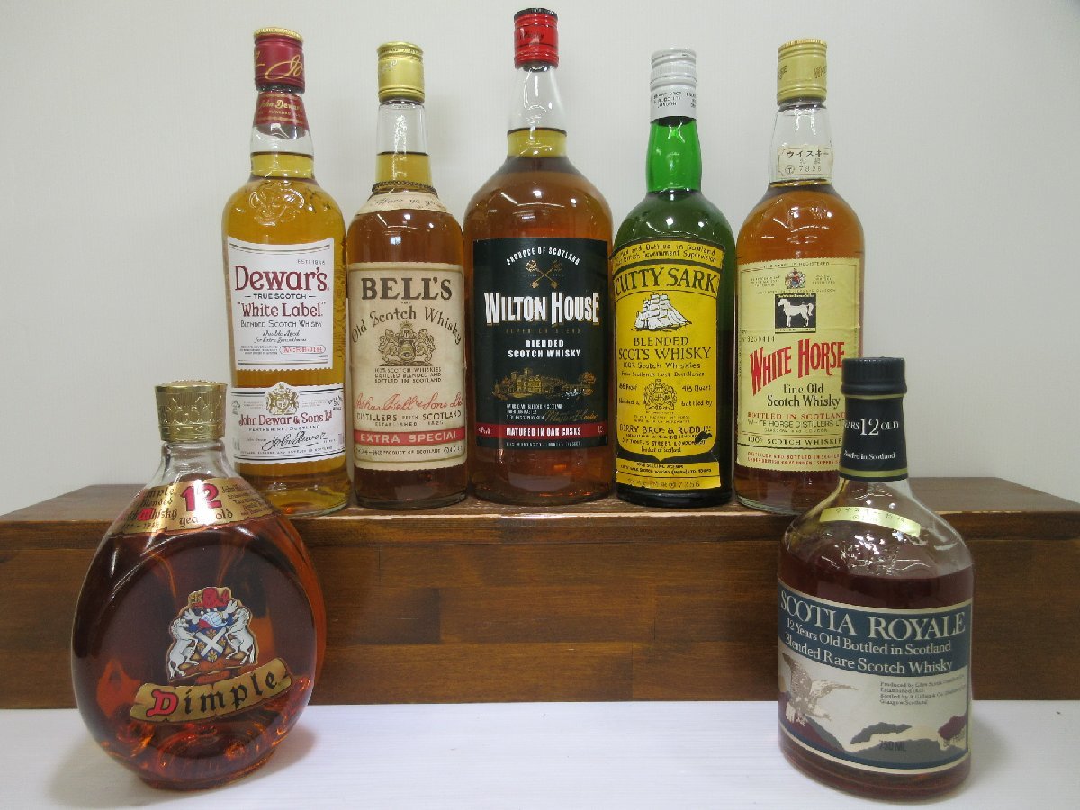 7本セット スコッチウイスキー(カティサーク，ホワイトホース