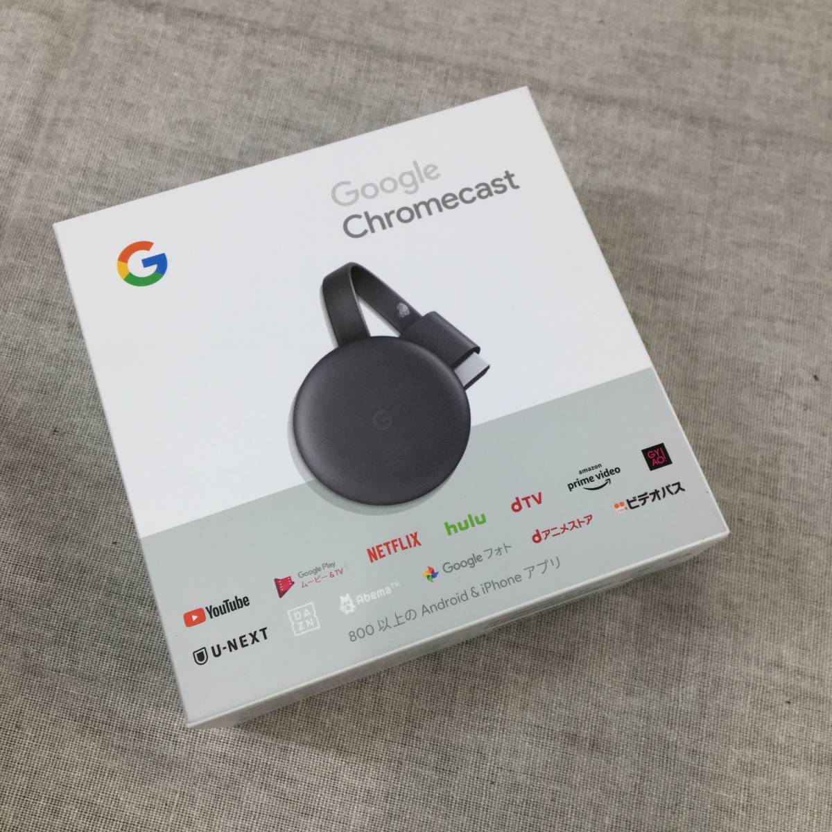 現状品　Google Chromecast 正規品 第三世代 2K対応 チャコール GA00439-JP