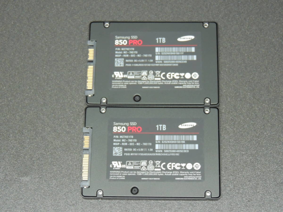Samsung 850 PRO 1TB SSD中古2枚セット .com: Samsung 850