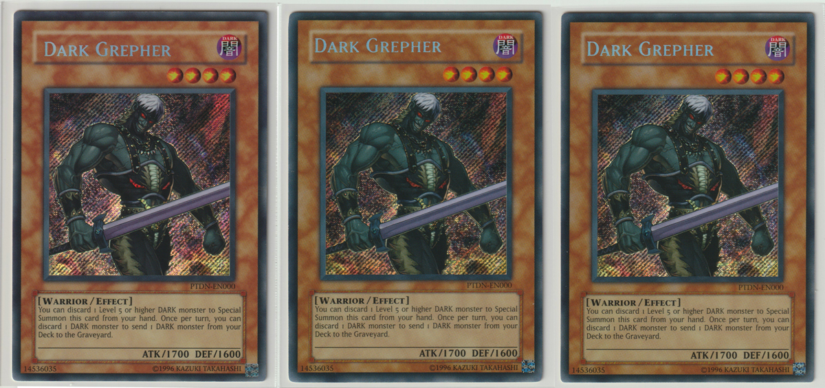 遊戯王/ダーク・グレファー 英語版 PTDN-EN000 シークレット 3枚セット