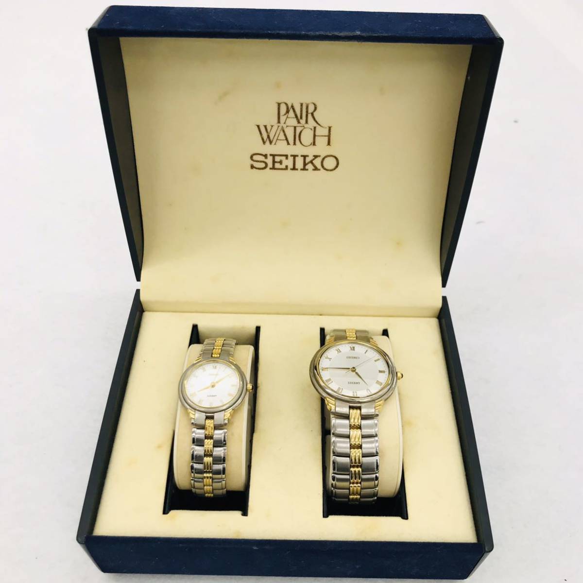 □コ SEIKO セイコー LUCENT ルーセント ペアウォッチ コンビ ローマン  