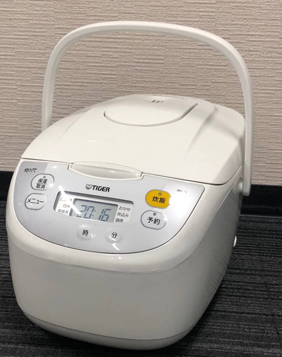 中古品 TIGER タイガー JBH-G181 マイコン 炊飯ジャー 1升炊き ホワイト 注目！！９９円スタート！