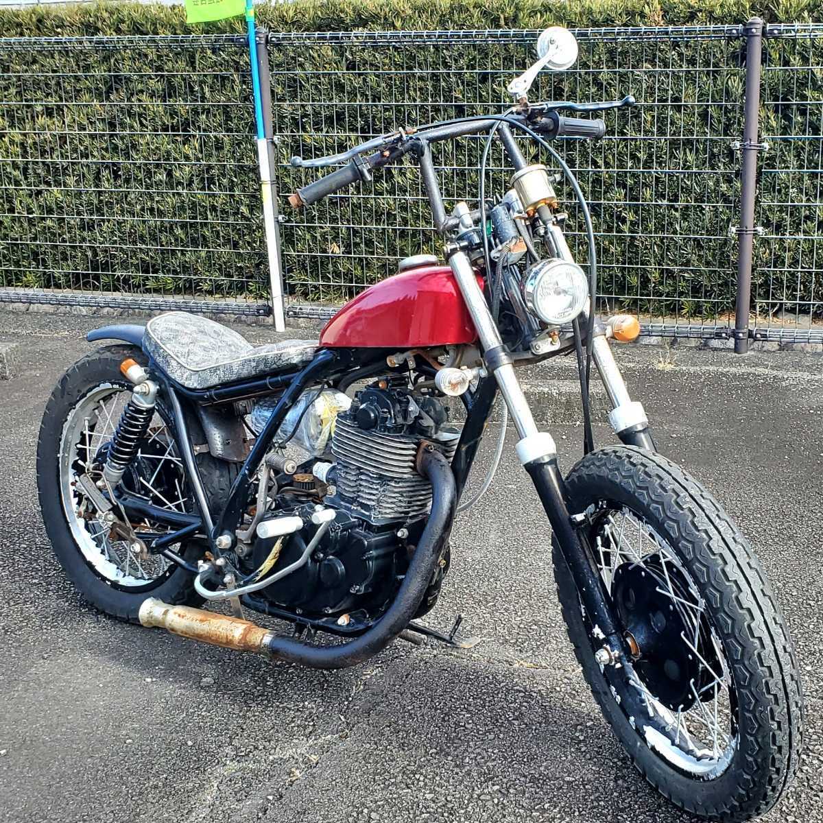 sr400 本革シートレザーシートチョッパーボバーパンヘッド2％