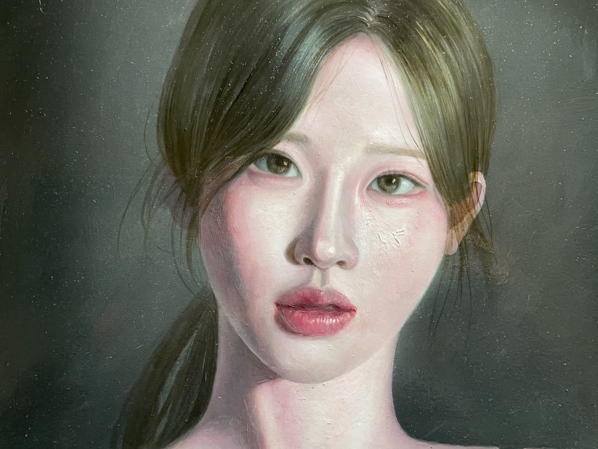 塚田國次　油絵 F6　真作 Yahoo!オークション 新作 桑澤礼 - 油彩画 「まだかな・・・」 F8 M8号