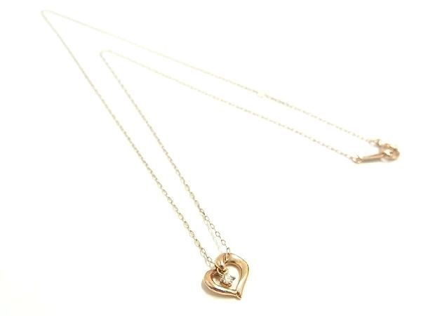 ヨンドシーネックレス K10 ネックレス ハートネックレス ピンク