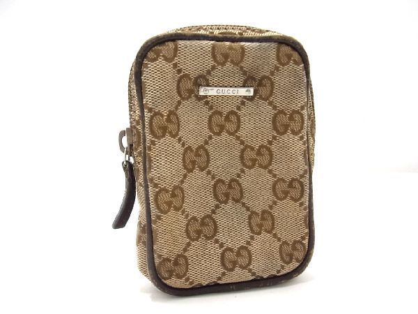 1円 GUCCI グッチ 115249 200047 GGキャンバス ポーチ シガレット