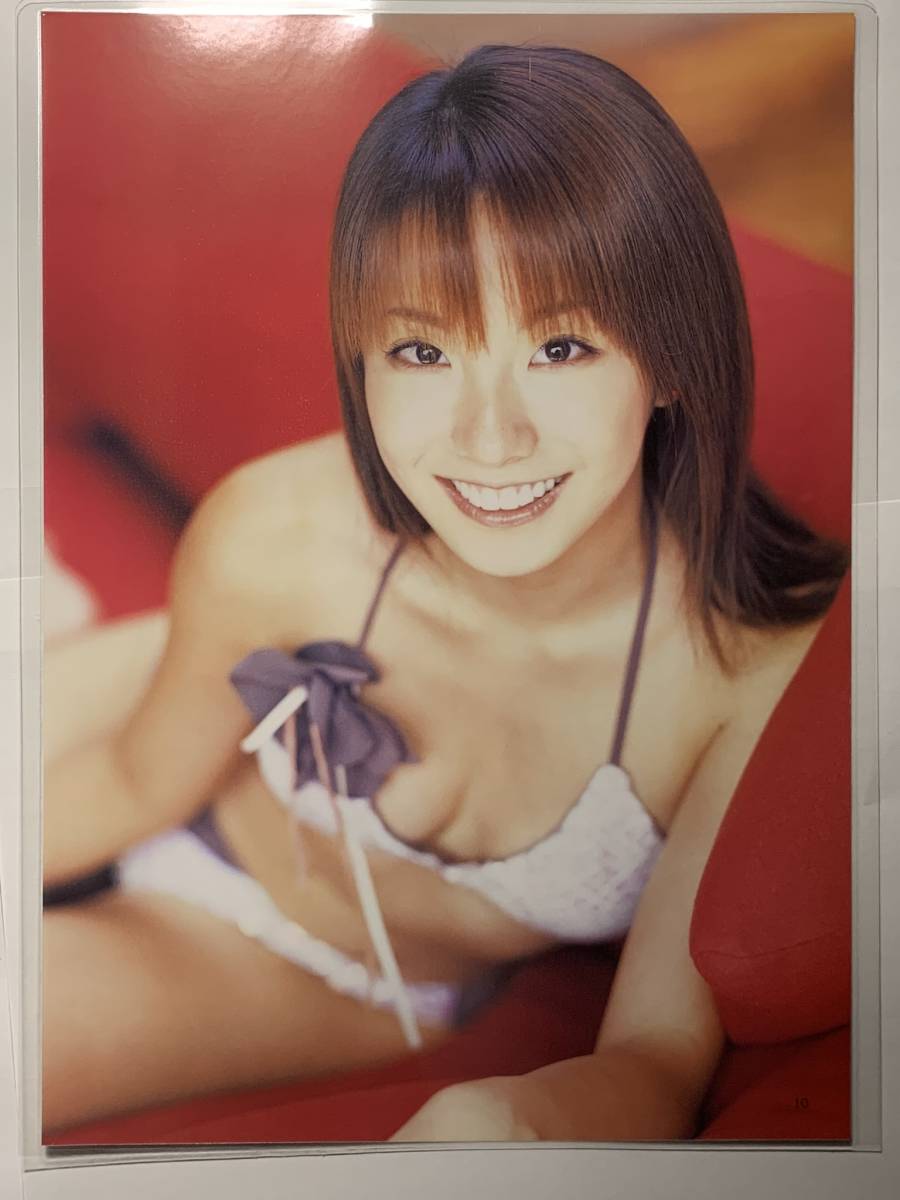 厚手ラミネート加工】山本梓 水着 A4変サイズ 雑誌切り抜き 4ページ