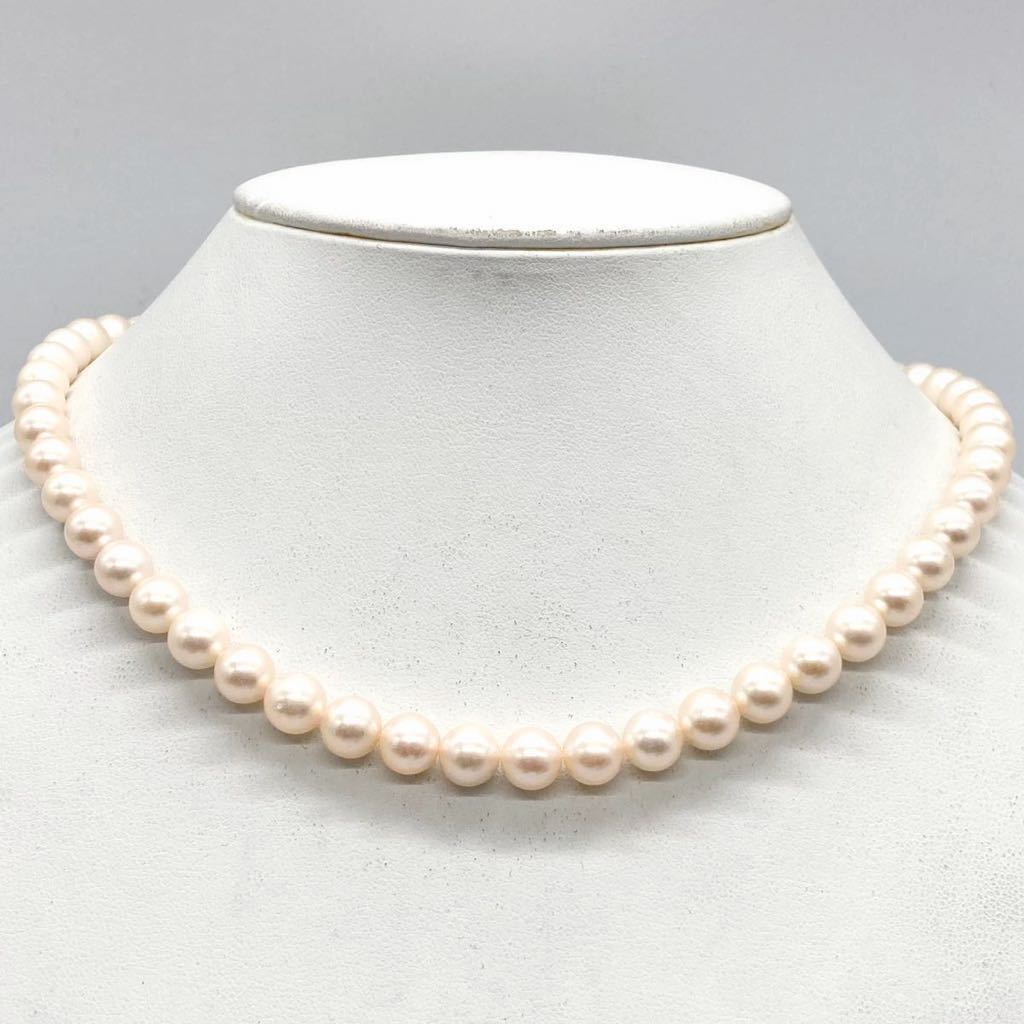 ■アコヤ本真珠ネックレス■重量約36.5g 約7.5~8.0mm あこや パール Pearl pearl necklace jewelry accessory silver DE0 f