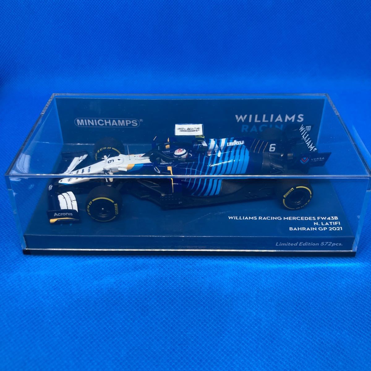 美品　1/43ウイリアムズ FW43B ニコラス・ラティフィ　2021バーレーンGP 572個