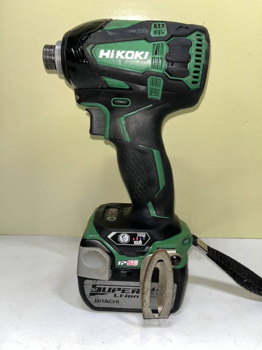 中古品 HiKOKI WH14DDL2(ドライバー・緑色)+BSL1430(バッテリー)