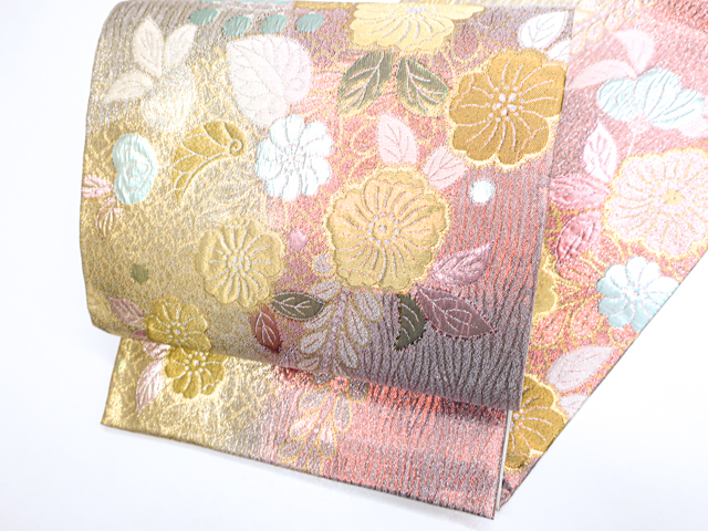 京都一輝堂》【1000円～】【着物】袋帯 振袖用 辻が花文様 西陣織 23B