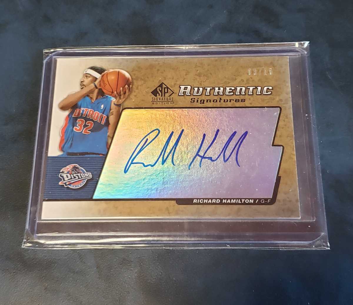 2005 Upper Deck Richard Hamilton Auto Gold /10 直筆サインカード