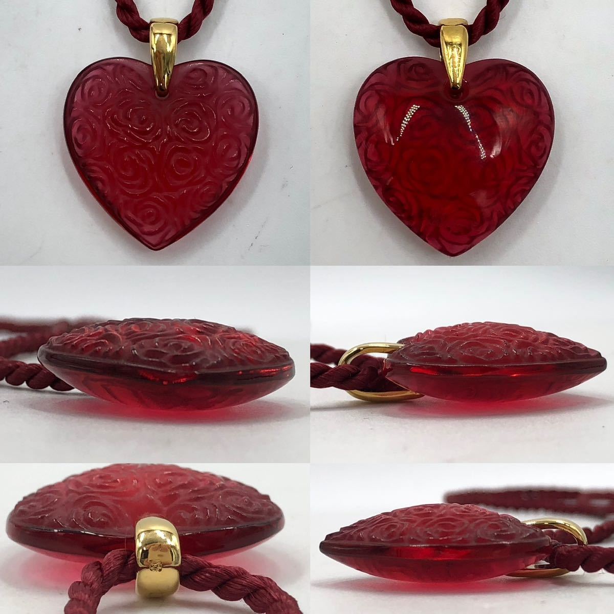 LALIQUE ラリック ネックレス ハート ペンダント アクセサリー P3150 