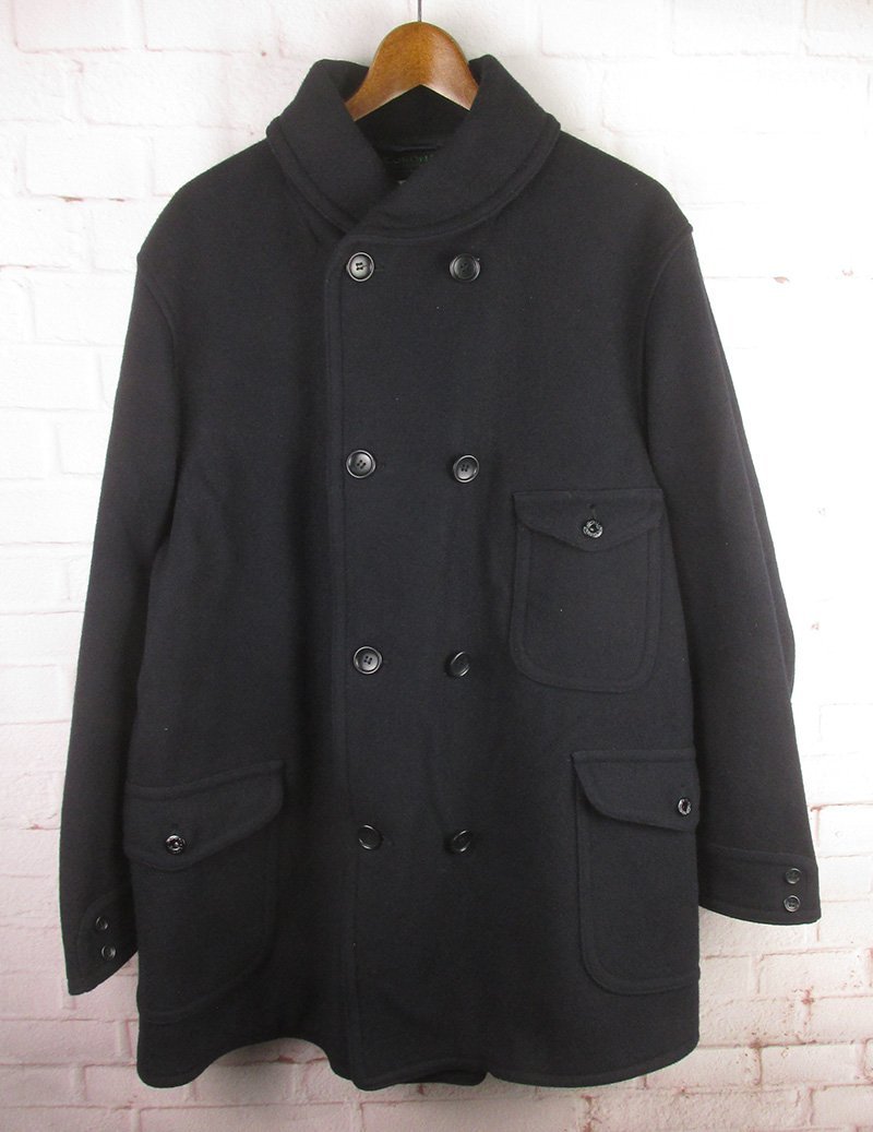 LFJ21317 CORONA コロナ ショールカラー ウール カシミヤ混 コート XL