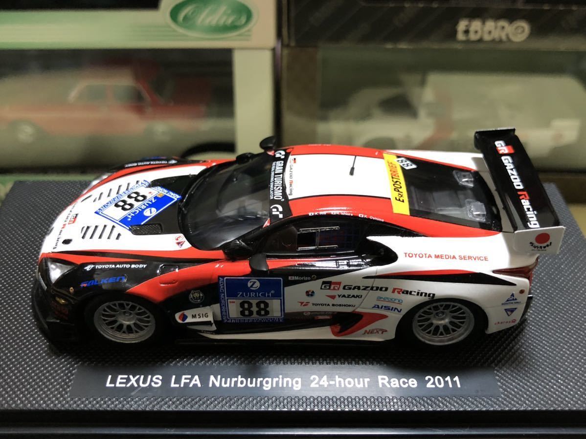 EBBRO 1/43 LEXUS LFA Nurburgring 24-hour Race 2011 No，88