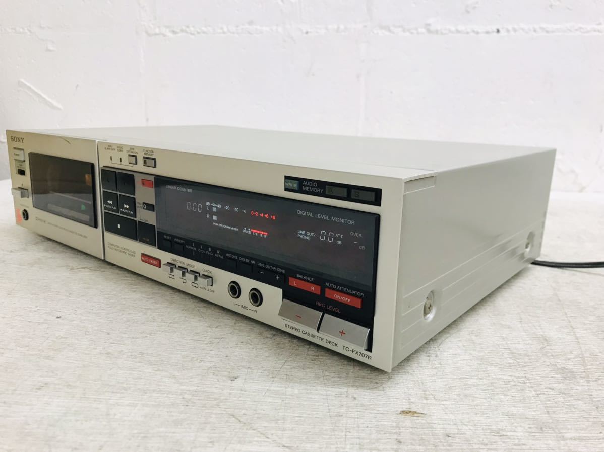 k0209-25☆SONY TC-FX707R カセットデッキ テープコーダー ソニー