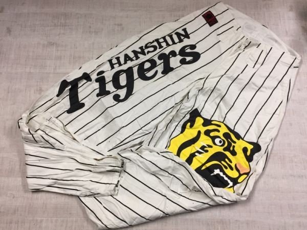 鳶 TOBI BRAND セ・リーグ プロ野球 阪神タイガース 梅野隆太郎 作業着 ストライプ ニッカポッカ ワークパンツ ボトムス メンズ S 白