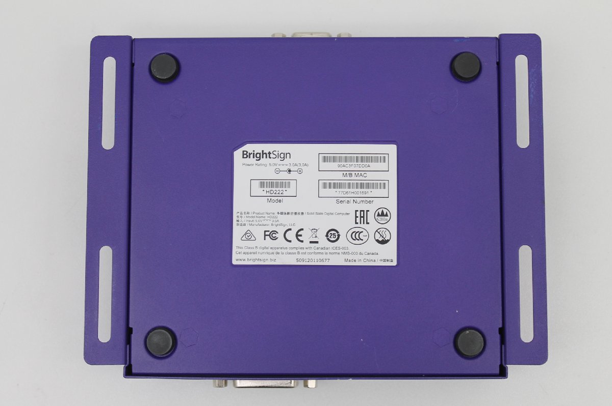 送料無料】 中古品 BrightSign HD222 デジタルサイネージプレーヤー 送料無料】 中古品 BrightSign HD222 デジタルサイネージプレーヤー