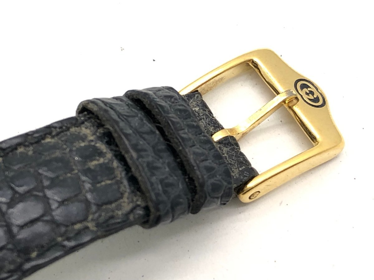 グッチ GUCCI 6300L ホースビット ゴールド 腕時計 クォーツ - 黒文字 