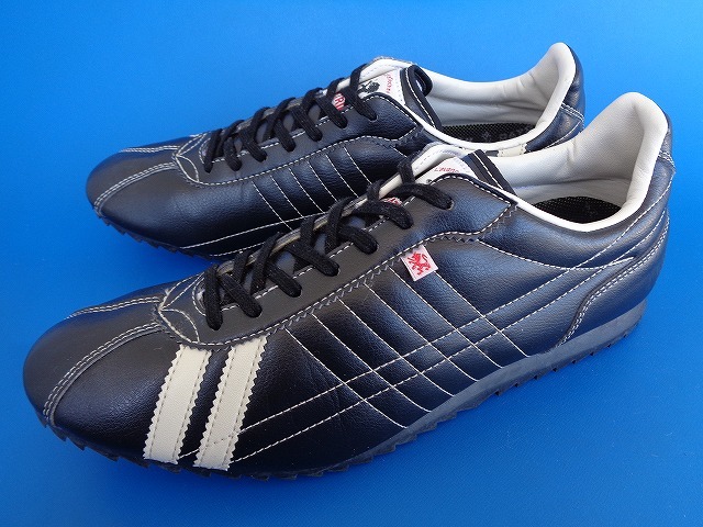 12269■美品 日本製 PATRICK SULLY MADE IN JAPAN パトリック シュリー 黒 レザー 41 マラソン ダチア 好きに 26751