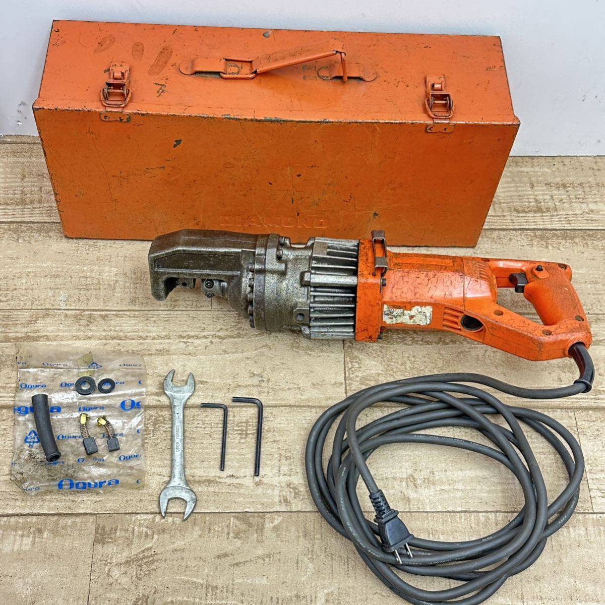 石原機械 DIAMOND 鉄筋カッター DC-16V 動作品 電動工具 大工道具　油圧 DIY 鉄工用 切断機 