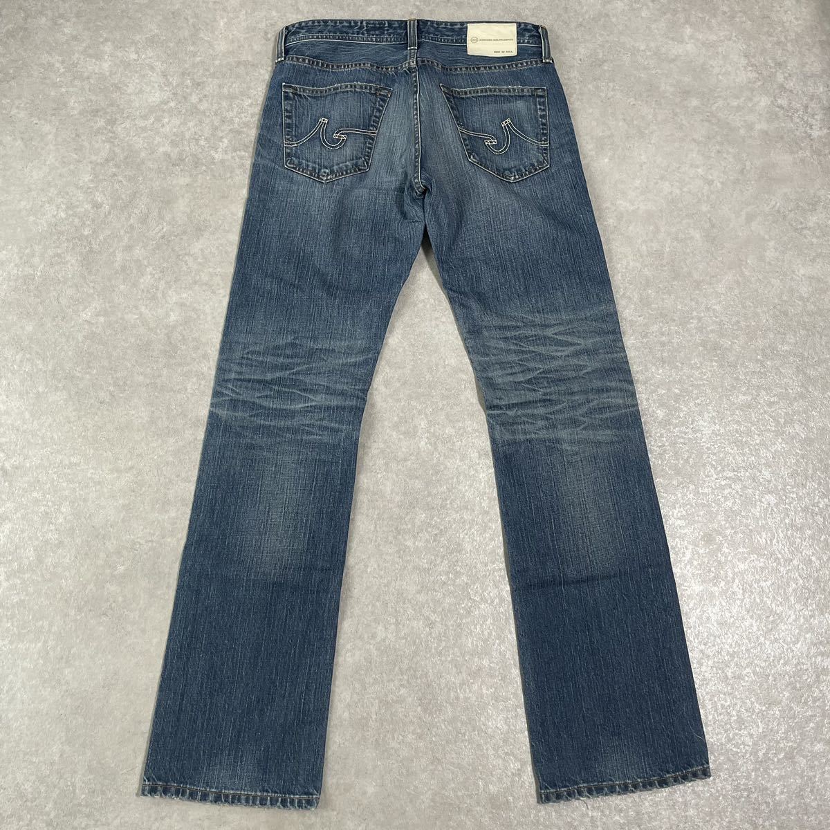 ADRIANO GOLDSCHMIED AG アドリアーノゴールドシュミット ストレート デニムパンツ USA アメリカ製 ヒゲ ハチノス 加工 アメカジ 31インチ