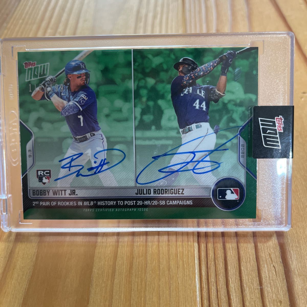 Bobby Witt Topps 0 Jr. Jr Now Rookie Autographed 1 MLB WITT BOBBY 