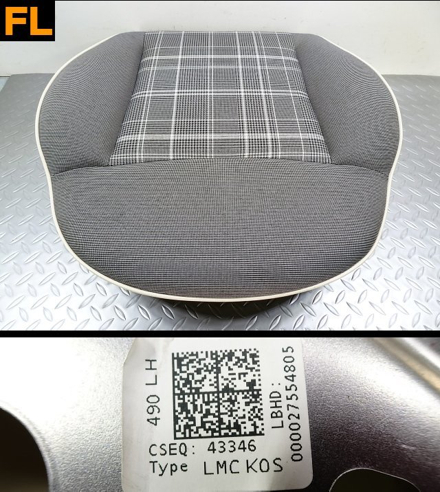 F/CB15■FIAT 500 ABA-31212 (フィアット チンクエチェント 2020y後期)■左F/助手席シート座面部分のみ (左フロント パッセンジャー側