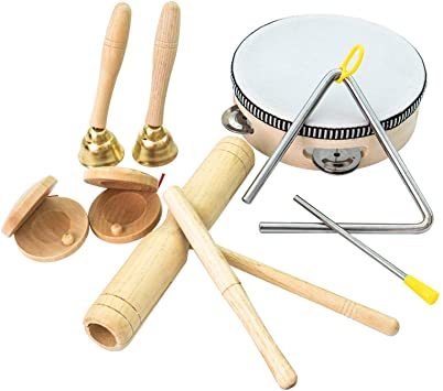 Regalo(レガロ) 知育 打楽器 セット 子供 おもちゃ 木 パーカッション プレゼント キッズ 玩具 タンバリン トライア