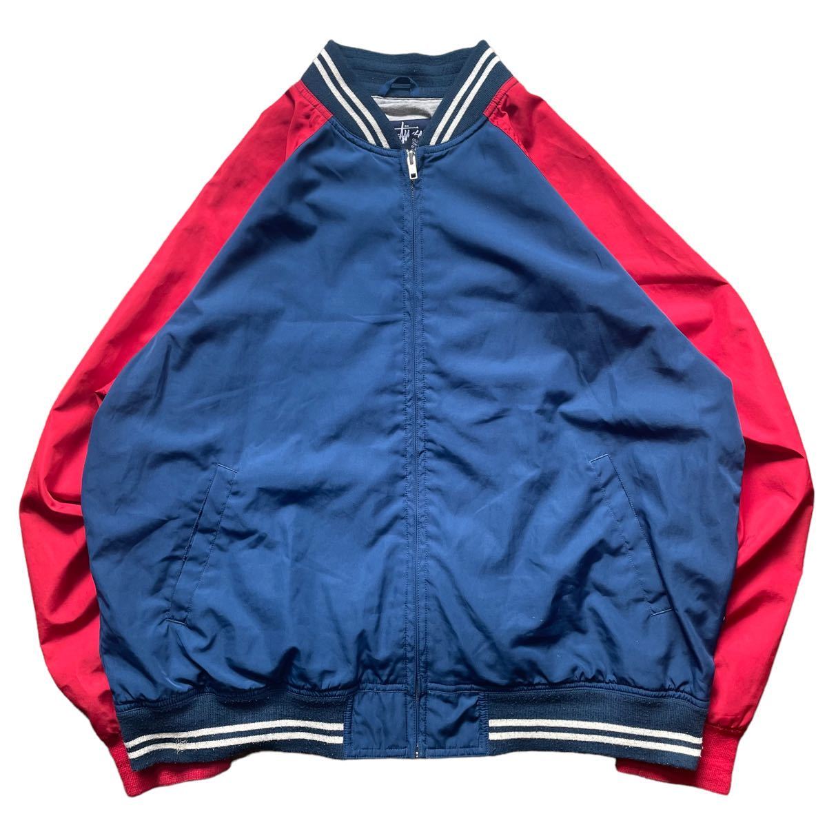 90s 00s 紺タグ OLD STUSSY オールドステューシー ロゴスタジャン