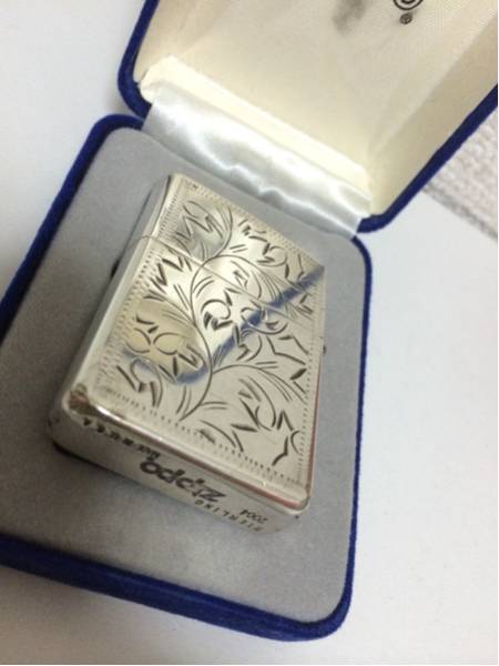 zippo ライター スターリングシルバー 手彫り 両面 2004 柄 ZIPPO