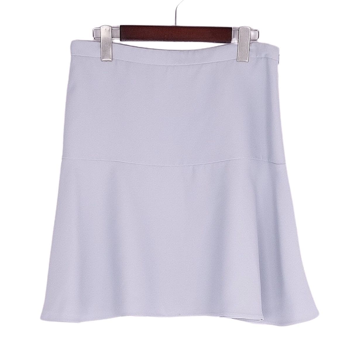 美品 ミュウミュウ miumiu スカート フレアスカート ショートスカート 無地 ボトムス レディース 44(L相当) ブルー cg02on-rm11f02522