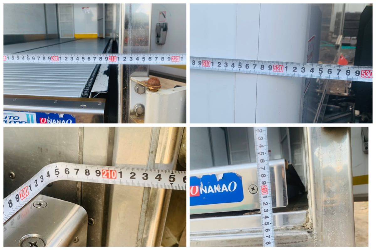 コンテナ 倉庫 物置 横トビラ付き/リヤ3枚トビラ/仕切り付き 2トン 3