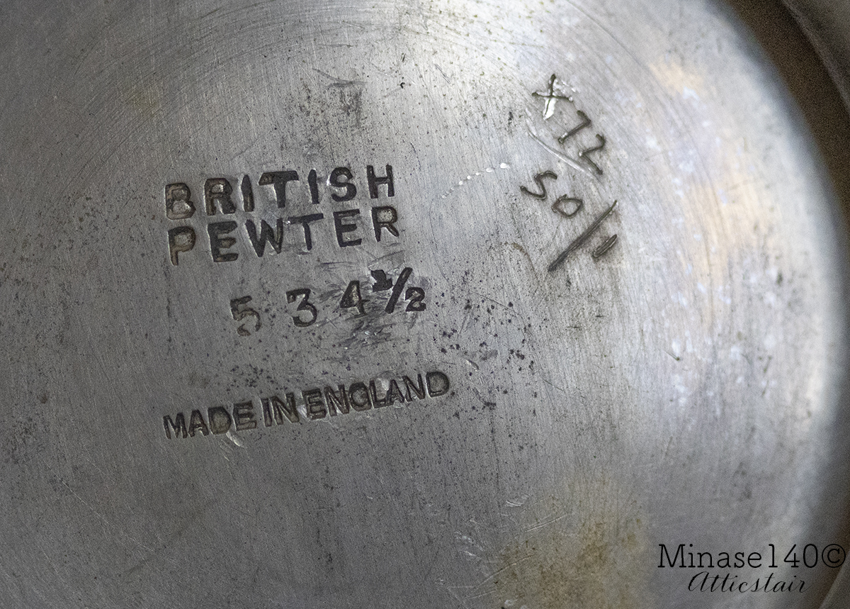 1890年 英国 ブリティッシュ ピューター ビールジョッキ タンカード 