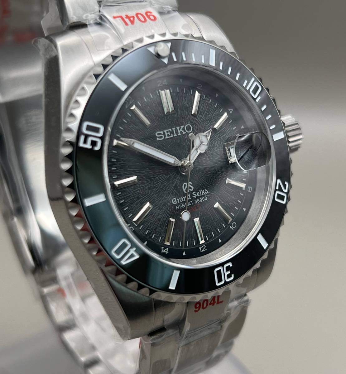 カスタム GS 自動巻き NH35（SEIKO MOD NH35 カスタム ブラック  