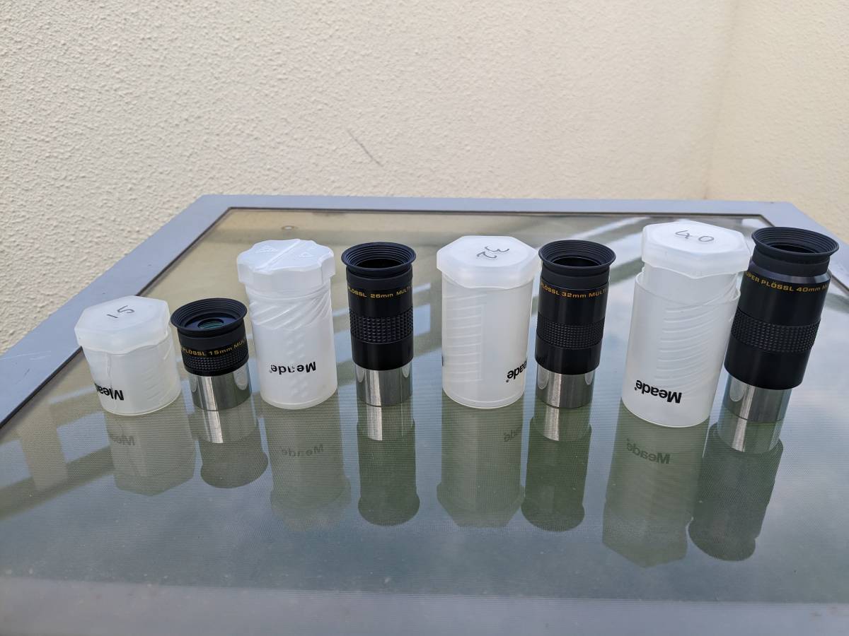 中古・ミード・Meade・接眼レンズ・15mm・26mm・32mm・40mm・現状