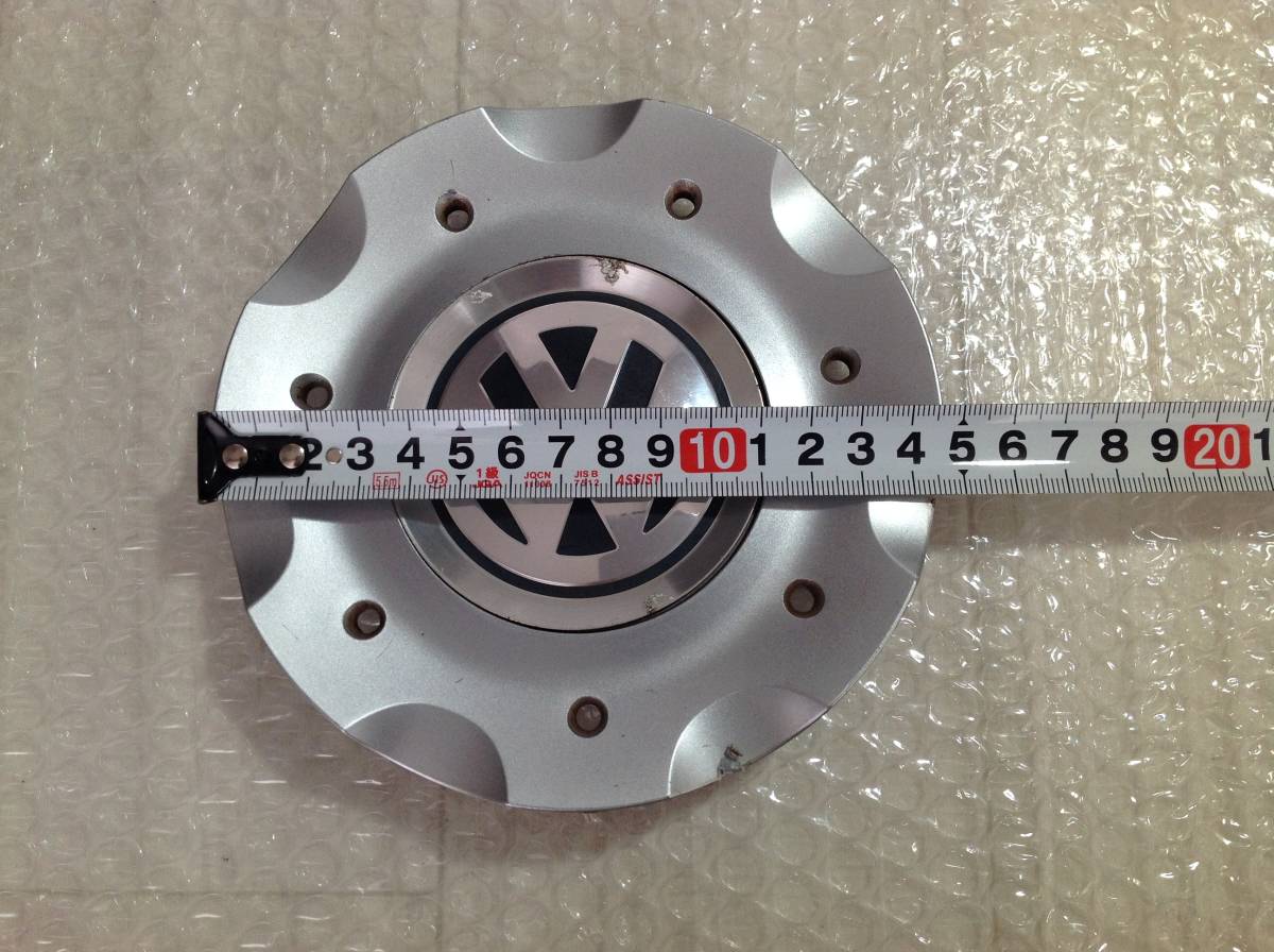 4】 VW フォルクスワーゲン 純正 ホイール センターキャップ 4個/ ホイールキャップ / 中古 純正 センターキャップ VW FAW-VW ハブ 純正15インチ