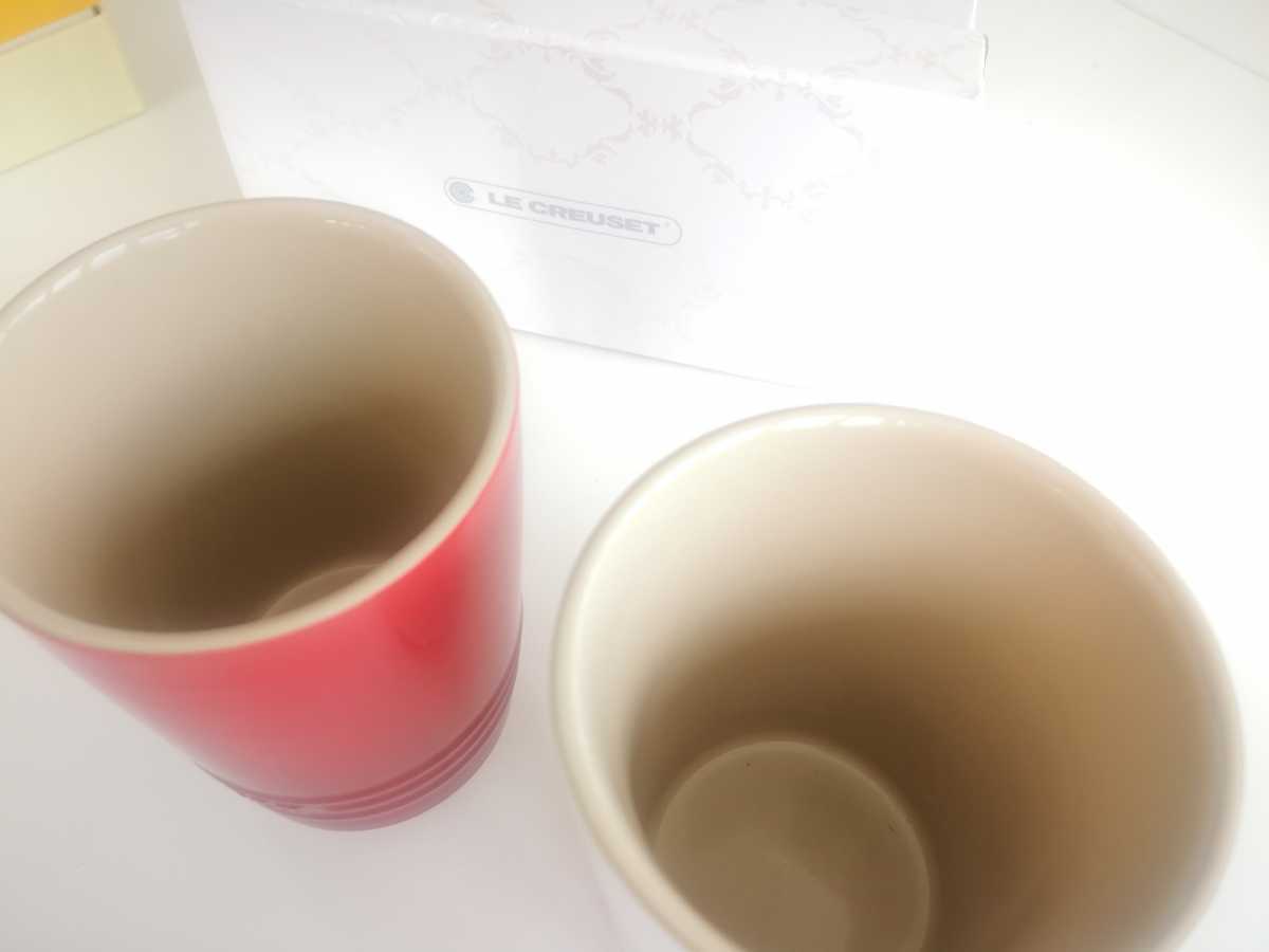 ル・クルーゼ LE CREUSET ルクルーゼ ショートタンブラーセット　レッド&ホワイト_2