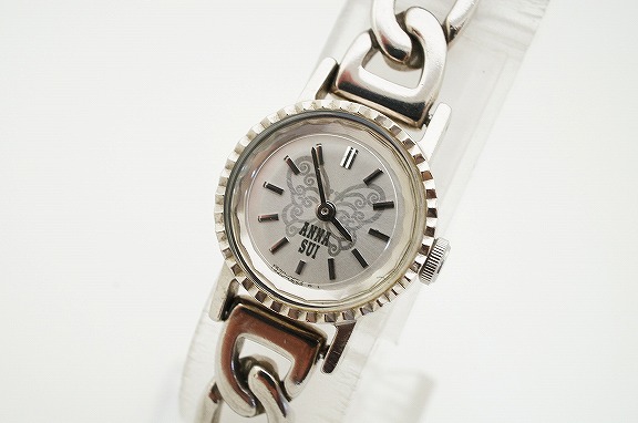 カットガラス★ANNA SUI 腕時計★アナスイ/女性用/シルバー