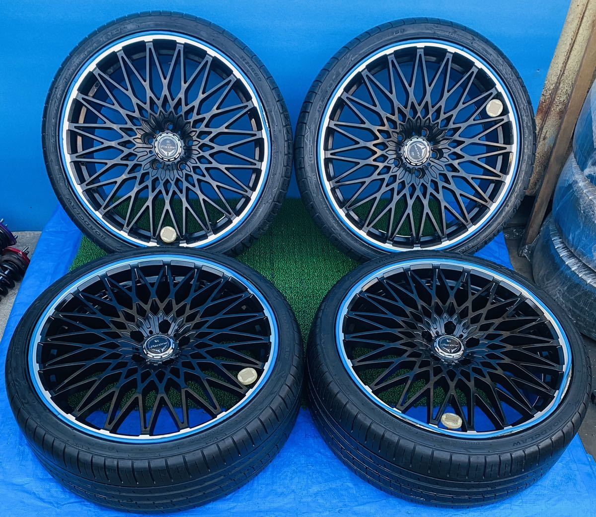 ●ロクサーニ パヴォーネ 20インチ 8.1/2J スパッタリング バリ山 グッドイヤー 245/35R20 アルファード ヴェルファイア PAVONE● 114.3