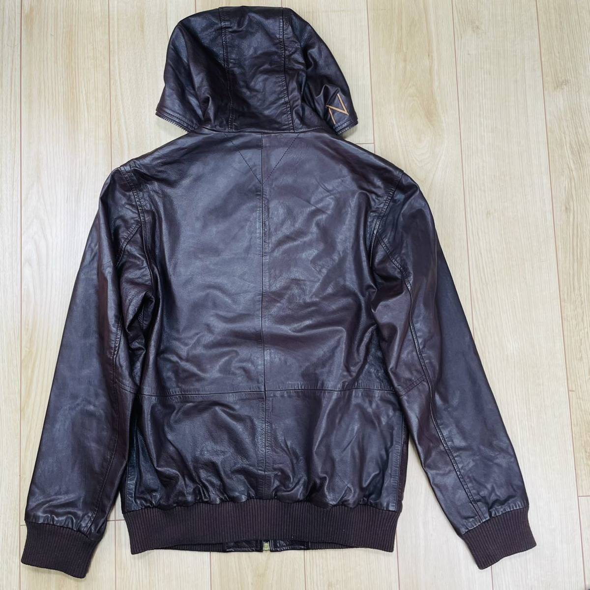 極美品!超お洒落【L】トミーヒルフィガー/TOMMY HILFIGER ゴートレザー 